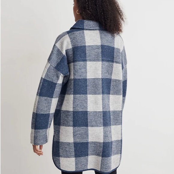 (Re)sponsible Boiled Wool Sweater Jacket in Buffalo Check - Picture 4 of 12